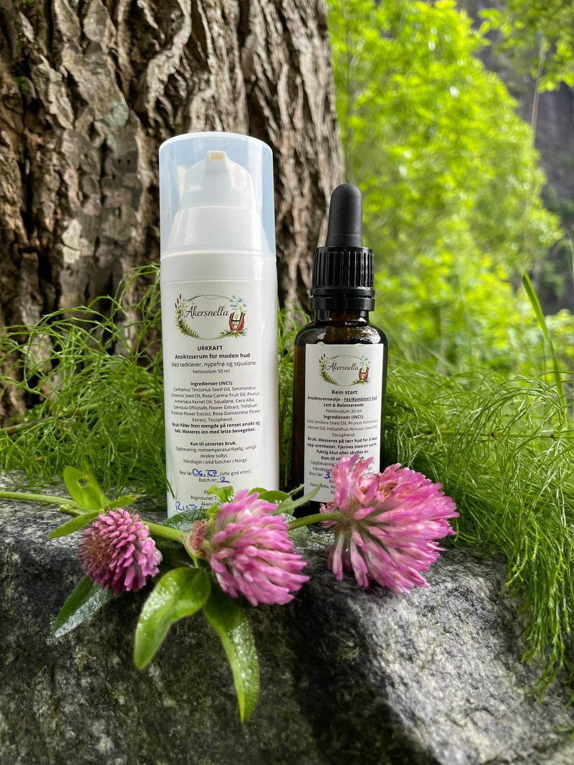 Urkraft- Anti-age dagserum for moden hud – nypefrø, rødkløver og squalane, 50 ml
