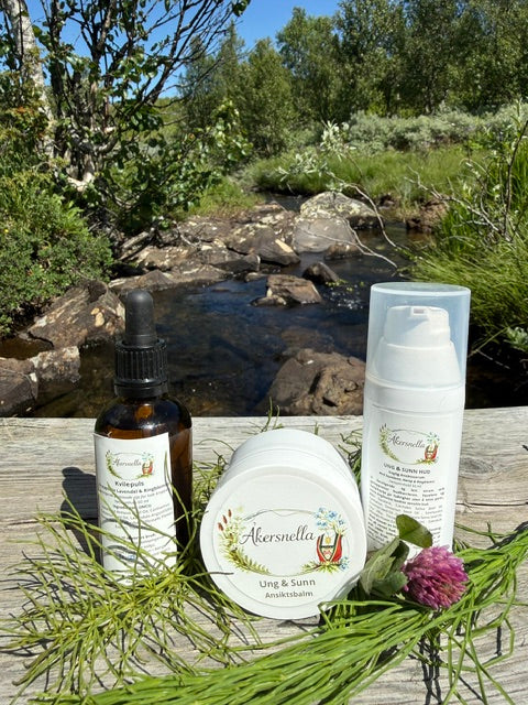 Ung & Sunn: Ansiktsserum/balm for ung og sensitiv hud – balanserende naturpleie